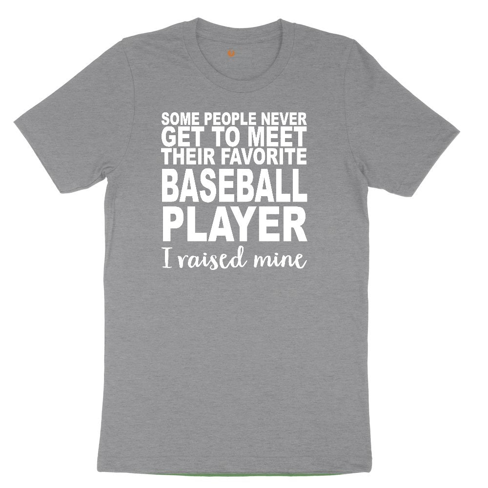 Baseball Player I Raised Mine Youth Short Sleeve Tee - Athletic Heather