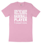 Baseball Player I Raised Mine Youth Short Sleeve Tee - Candy Pink