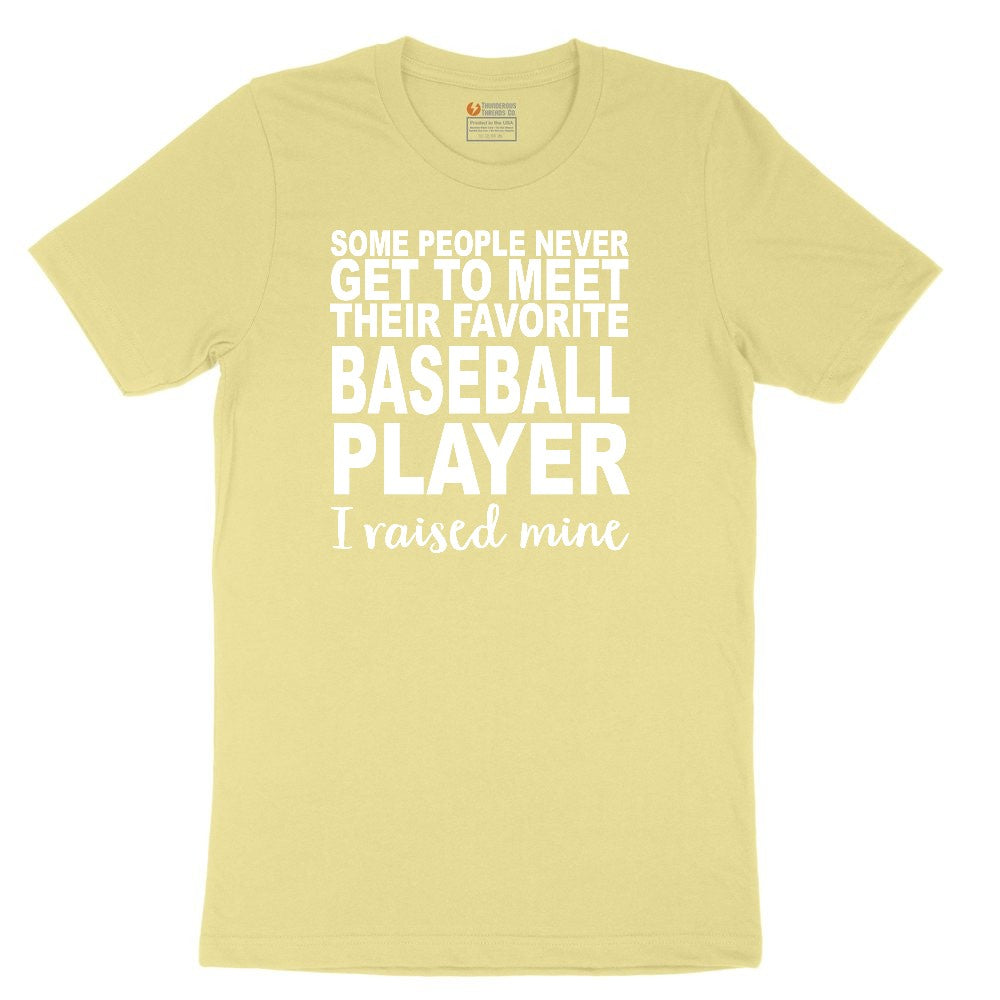 Baseball Player I Raised Mine Youth Short Sleeve Tee - Yellow
