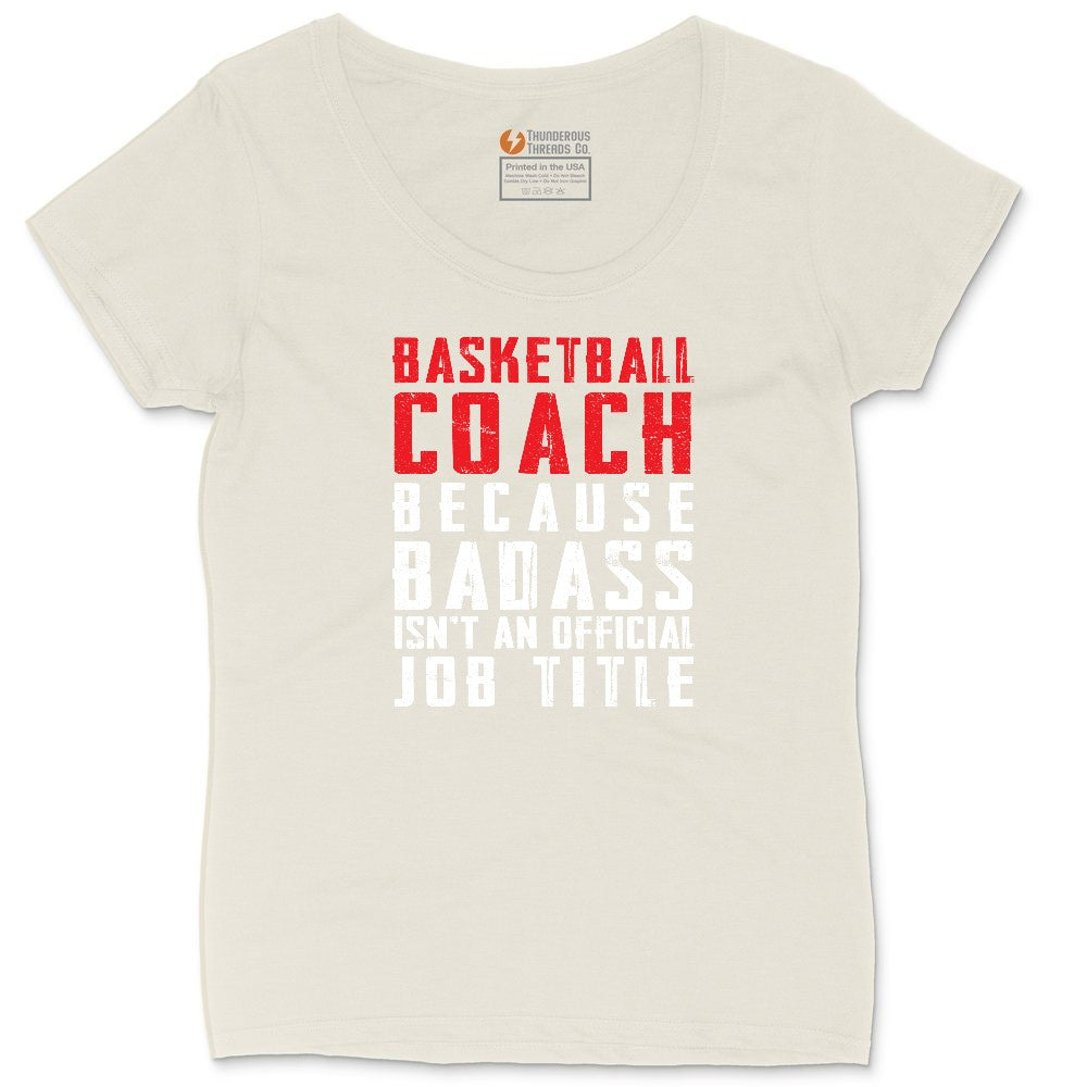 Basketball Coach Ladies Curvy Tee - Natural Heather