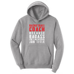Basketball Coach Ladies Hoodie - Athletic Heather