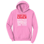 Basketball Coach Ladies Hoodie - Candy Pink