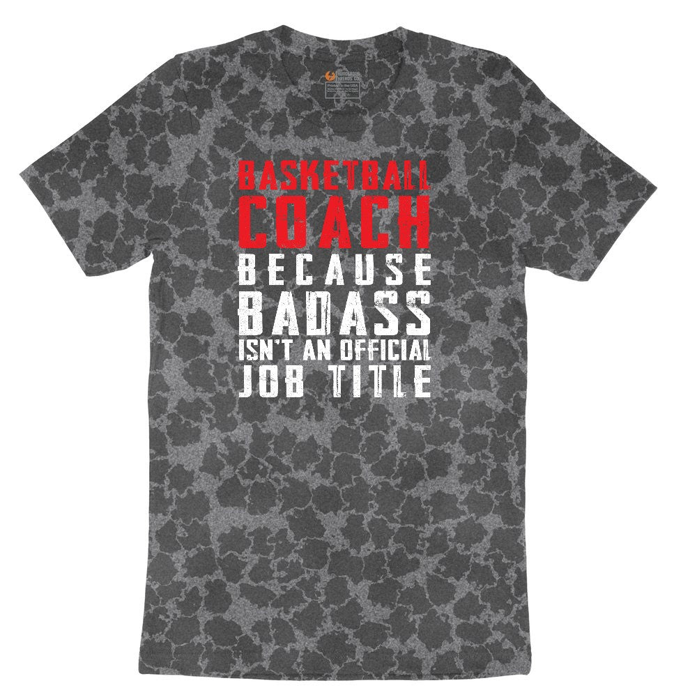 Basketball Coach Ladies Short Sleeve Tee - Black Leopard