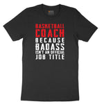 Basketball Coach Ladies Short Sleeve Tee - Black
