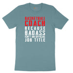 Basketball Coach Ladies Short Sleeve Tee - Surf Blackout