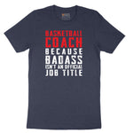 Basketball Coach Short Sleeve Tee - Heather Navy