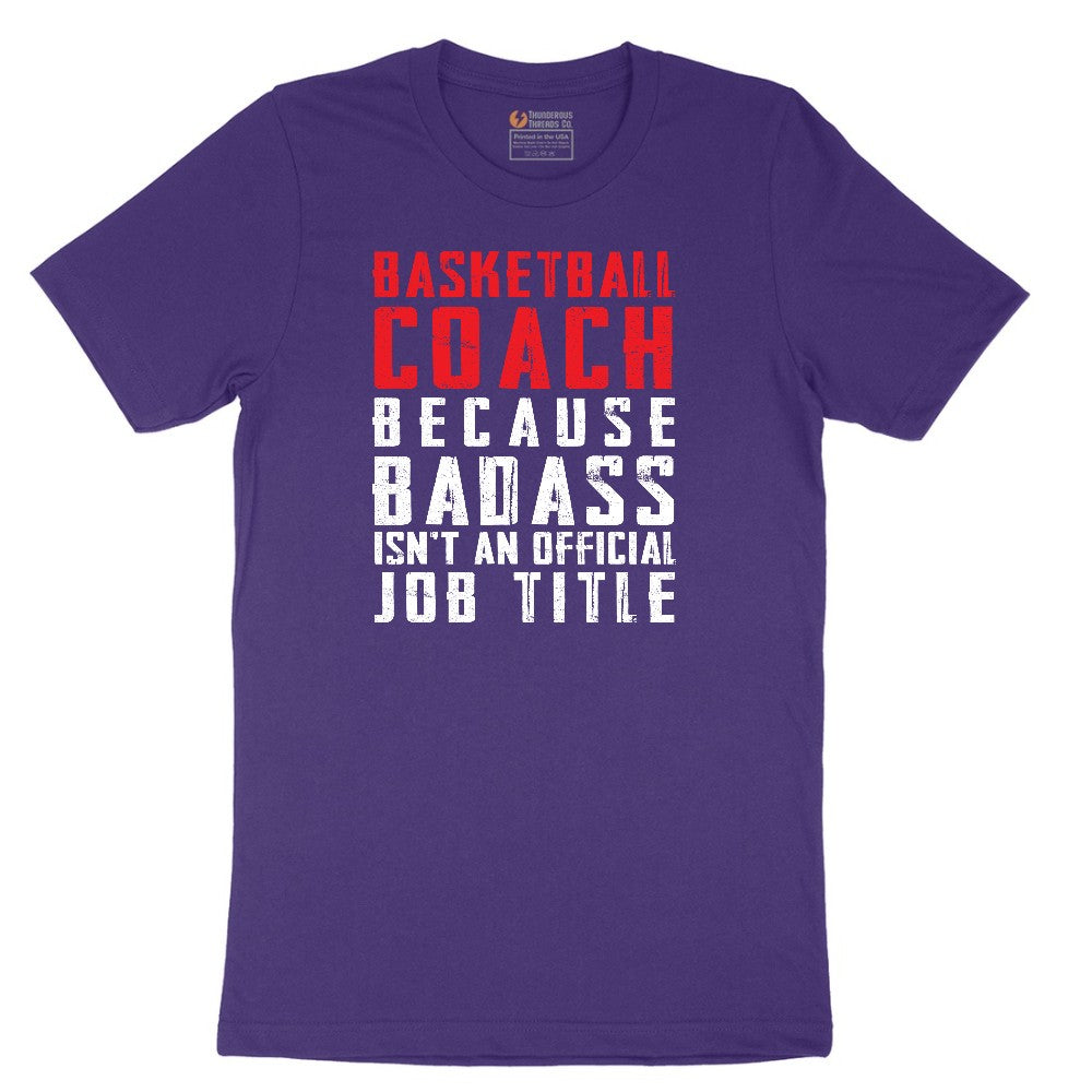 Basketball Coach Short Sleeve Tee - Team Purple
