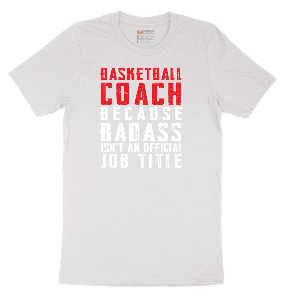 Basketball Coach Short Sleeve Tee - White