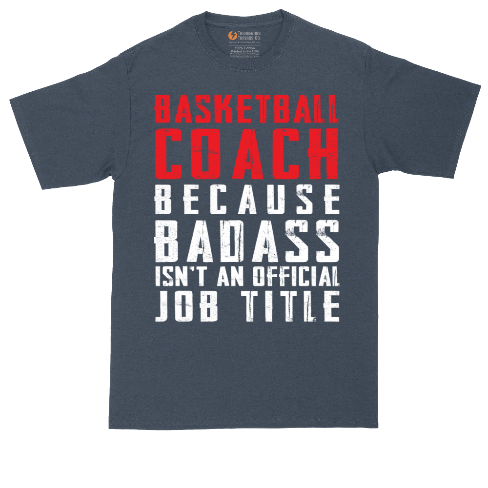 Basketball Coach tall t-shirt for men in Heather Navy