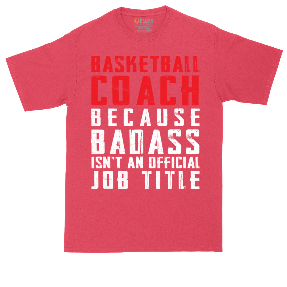 Basketball Coach tall t-shirt for men in Heather Red
