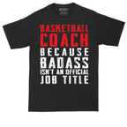 Basketball Coach tall t-shirt for men in Jet Black