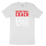 Basketball Coach Toddler Short Sleeve Tee - White