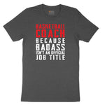 Basketball Coach Youth Short Sleeve Tee - Dark Heather Grey