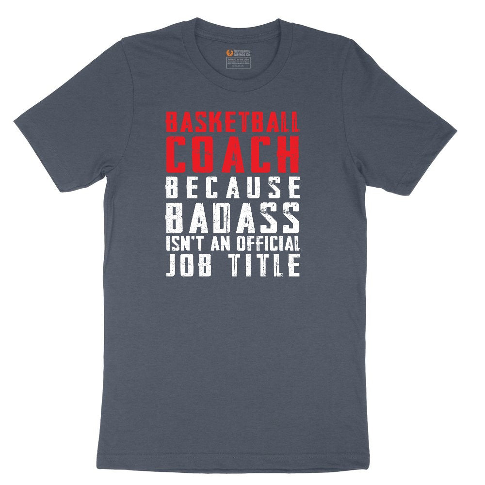 Basketball Coach Youth Short Sleeve Tee - Heather Navy