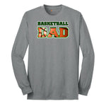 Basketball Dad Long Sleeve Tee - Athletic Grey