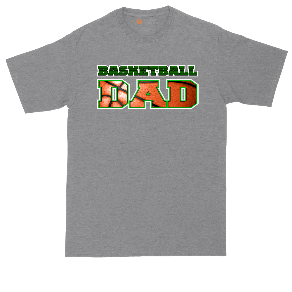 Basketball Dad tall t-shirt for men in Athletic Heather