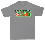 Basketball Dad tall t-shirt for men in Athletic Heather