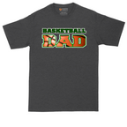Basketball Dad tall t-shirt for men in Dark Heather Grey