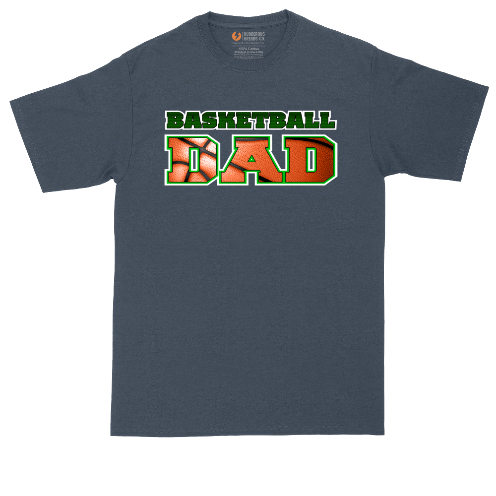 Basketball Dad tall t-shirt for men in Heather Navy