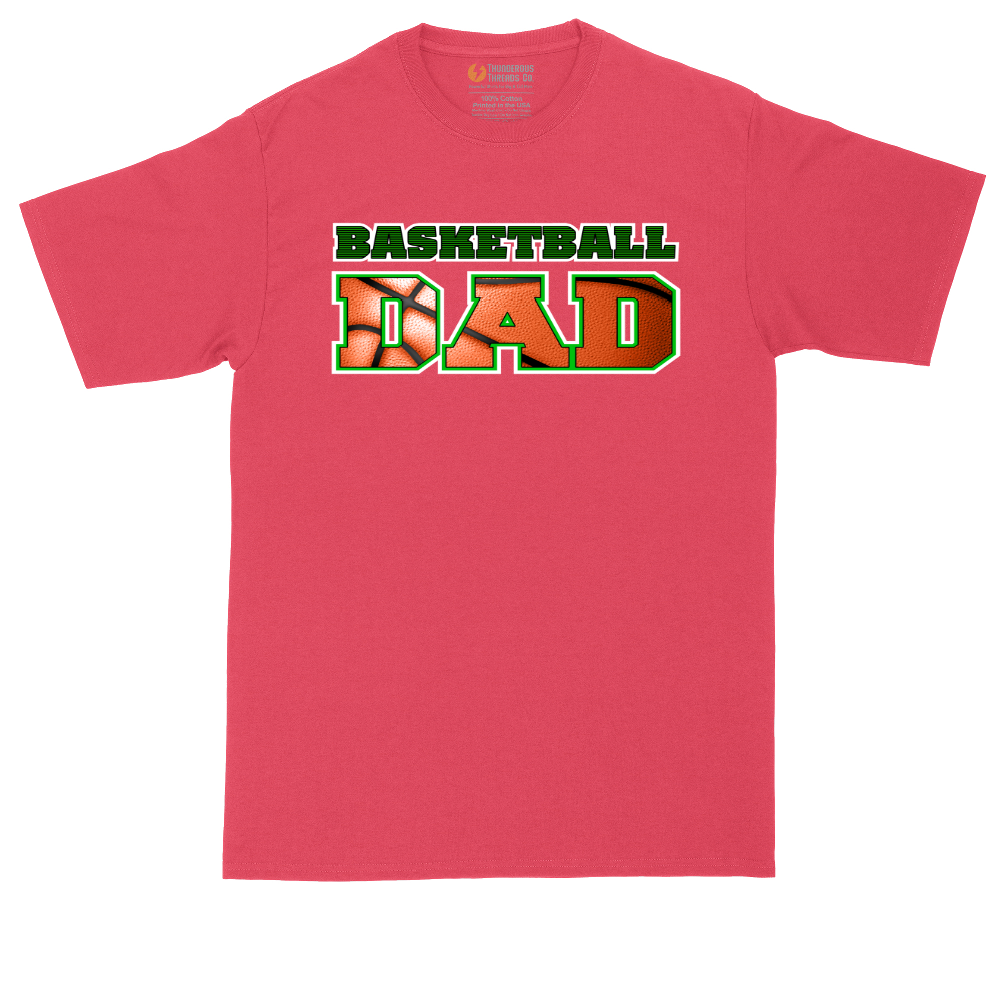 Basketball Dad tall t-shirt for men in Heather Red
