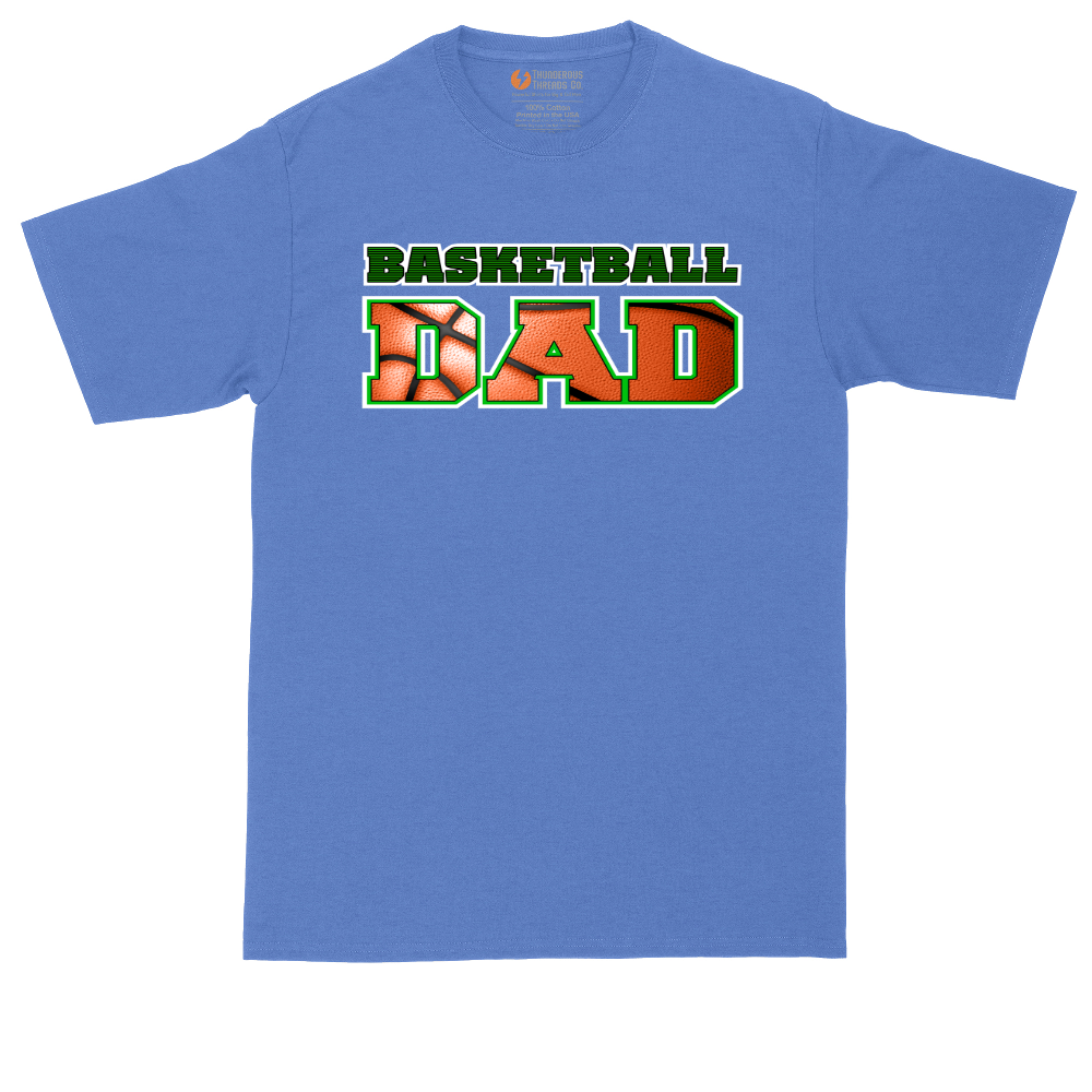 Basketball Dad tall t-shirt for men in Heather Royal