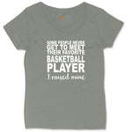 Basketball Player I Raised Mine Ladies Curvy Tee - Bamboo Blackout