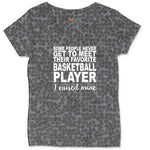 Basketball Player I Raised Mine Ladies Curvy Tee - Black Leopard