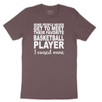 Basketball Player I Raised Mine Ladies Short Sleeve Tee - Sangria Blackout