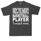 Basketball Player I Raised Mine tall t-shirt for men in Dark Heather Grey