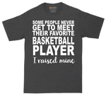 Basketball Player I Raised Mine tall t-shirt for men in Dark Heather Grey