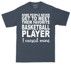 Basketball Player I Raised Mine tall t-shirt for men in Heather Navy