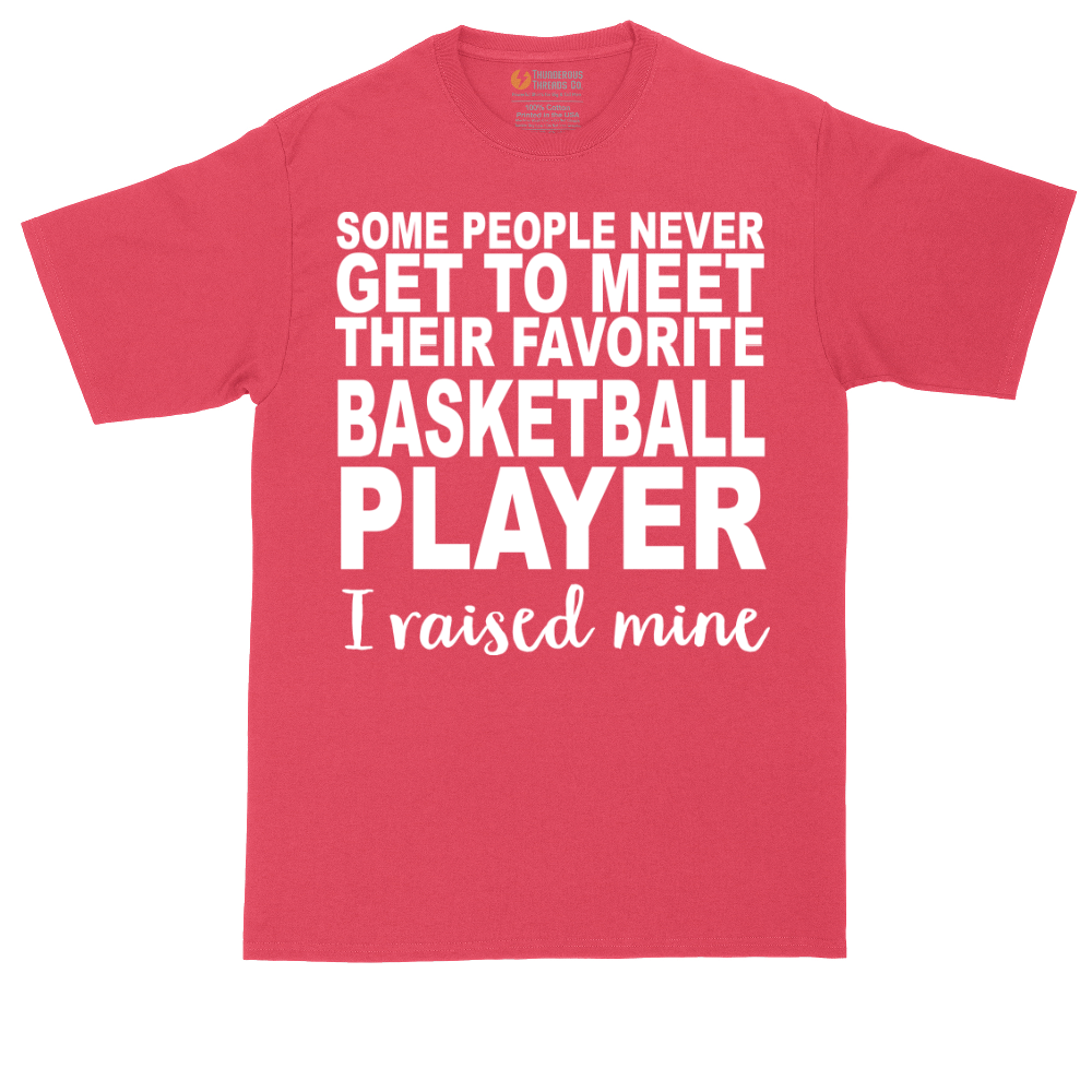 Basketball Player I Raised Mine tall t-shirt for men in Heather Red