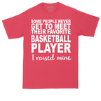 Basketball Player I Raised Mine tall t-shirt for men in Heather Red