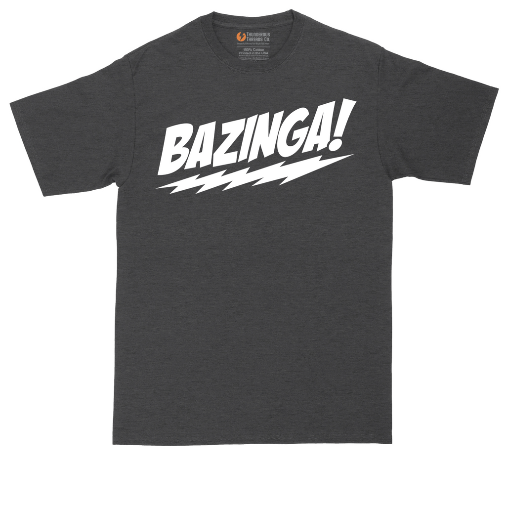 Bazinga tall t-shirt for men in Dark Heather Grey