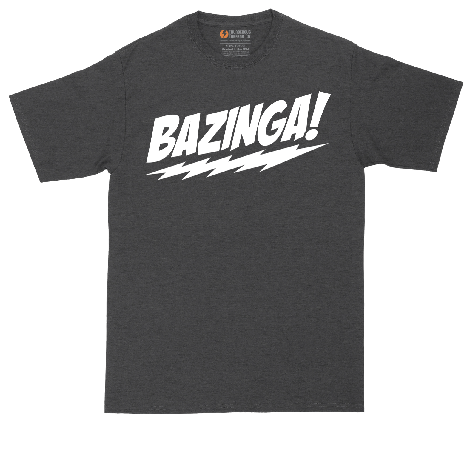 Bazinga tall t-shirt for men in Dark Heather Grey