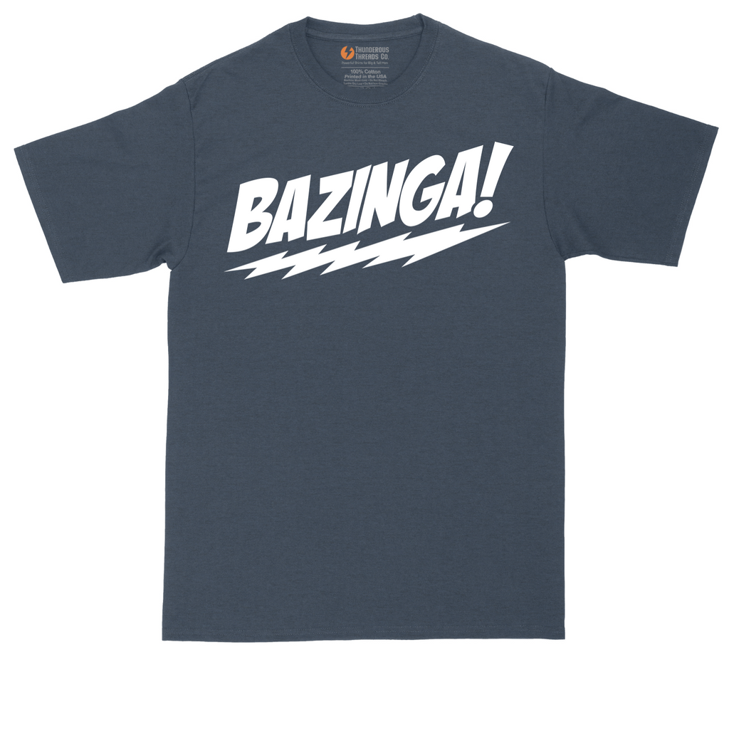 Bazinga tall t-shirt for men in Heather Navy