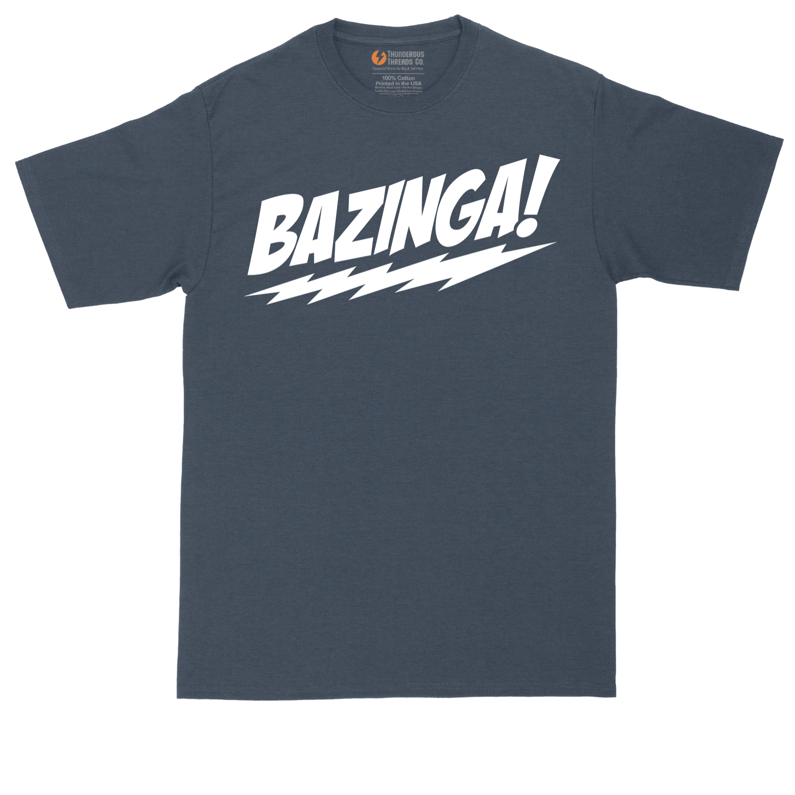 Bazinga tall t-shirt for men in Heather Navy
