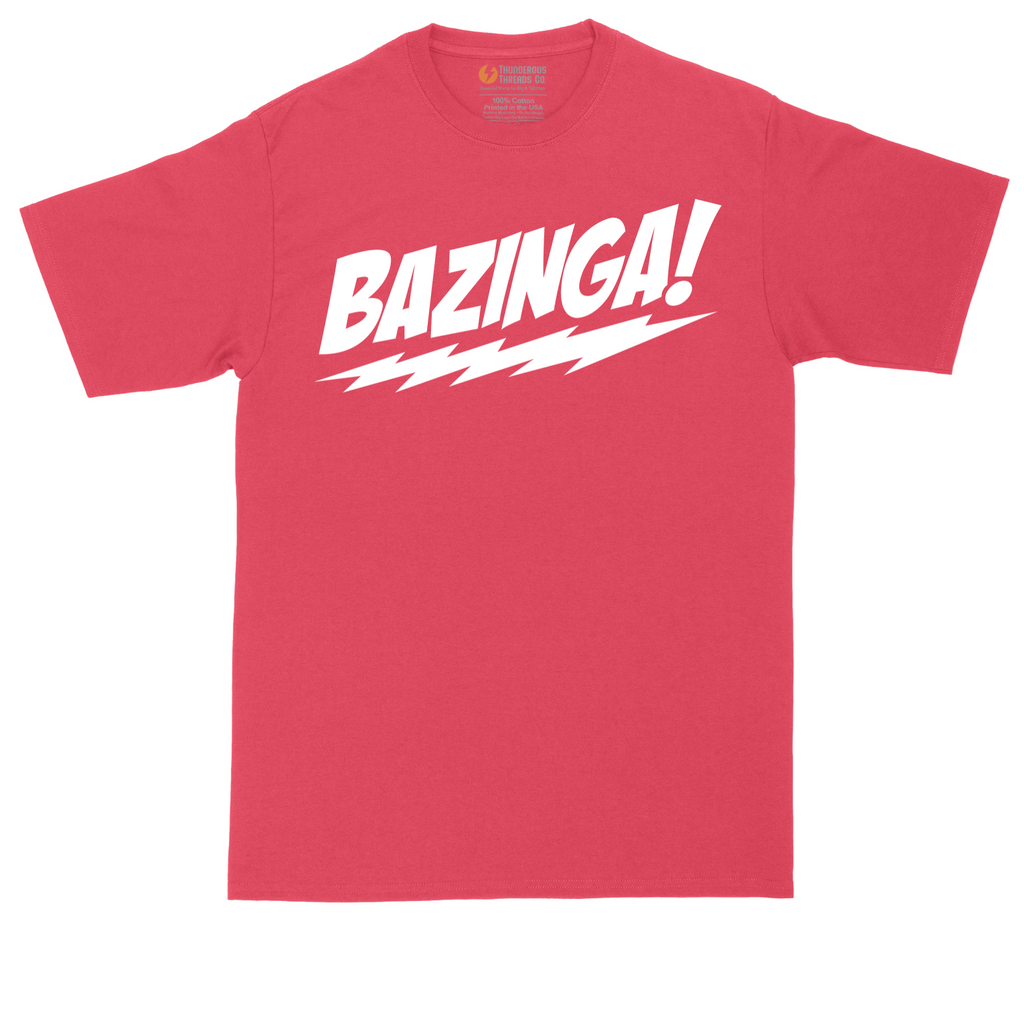 Bazinga tall t-shirt for men in Heather Red
