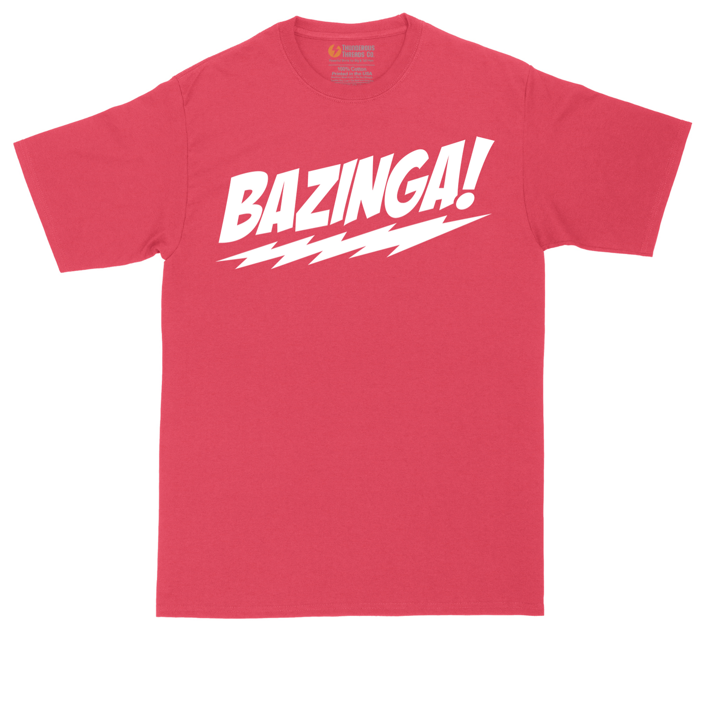 Bazinga tall t-shirt for men in Heather Red