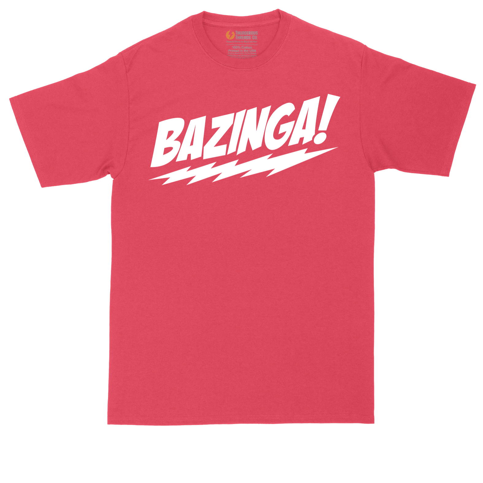 Bazinga tall t-shirt for men in Heather Red