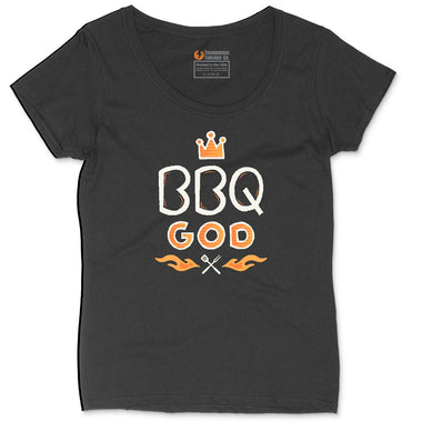 BBQ God Ladies Curvy Tee - Black