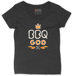 BBQ God Ladies Curvy Tee - Black