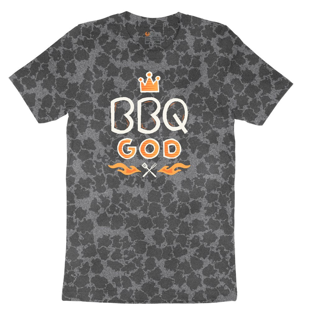 BBQ God Ladies Short Sleeve Tee - Black Leopard