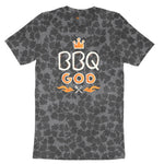 BBQ God Ladies Short Sleeve Tee - Black Leopard