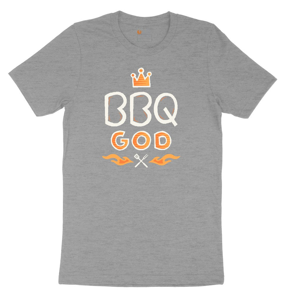 BBQ God Ladies Short Sleeve Tee - Granite Heather