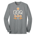 BBQ God Long Sleeve Tee - Athletic Grey