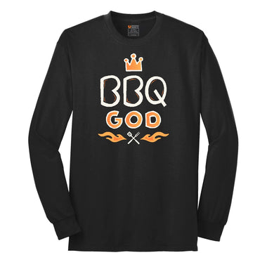 BBQ God Long Sleeve Tee - Jet Black