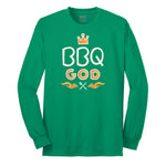 BBQ God Long Sleeve Tee - Kelly Green