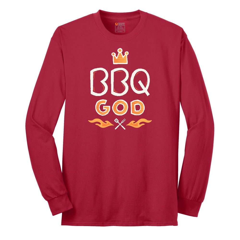 BBQ God Long Sleeve Tee - Red