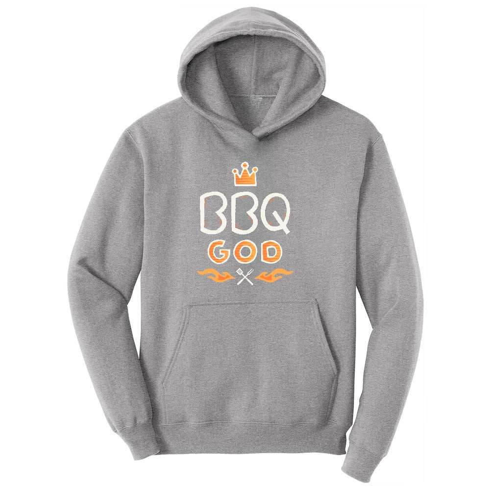 BBQ God Youth Hoodie - Athletic Heather